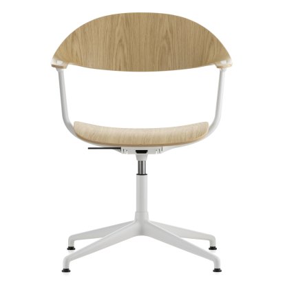 Chaise pivotante Mynt, Chêne naturel, vernis de protection, Sans rembourrage, Sans rembourrage, Soft light, Patins en feutre pour sols durs