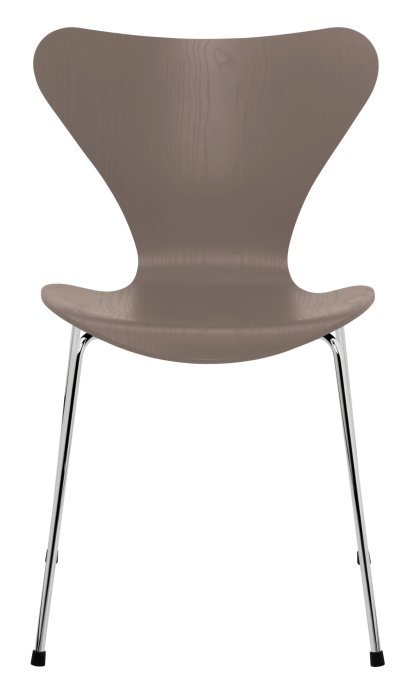 Chaise Série 7 3107, Frêne coloré, Deep Clay, Chromé