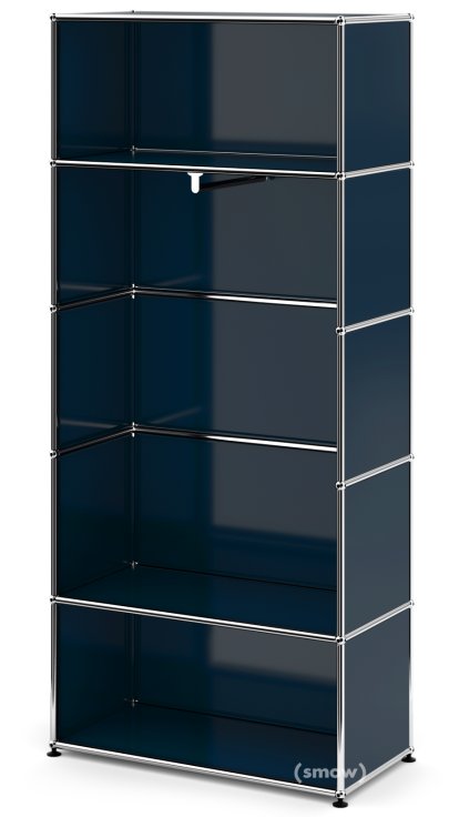 Penderie USM Haller M avec tringle Type 1, Bleu acier RAL 5011
