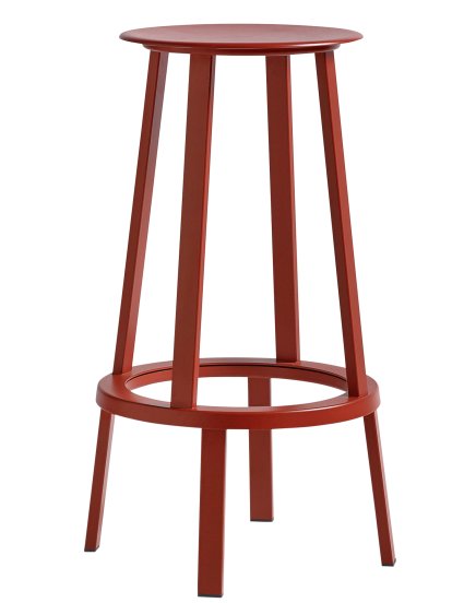 Chaise de bar Revolver, Version bar: hauteur de l'assise 76 cm, Rouge