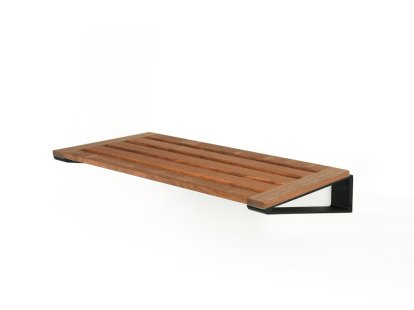 Knax Rack pour chaussures, Rack 6 (60 cm), Noyer huilé, Noir