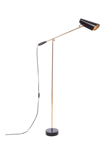 Lampadaire Birdy , Noir/laiton