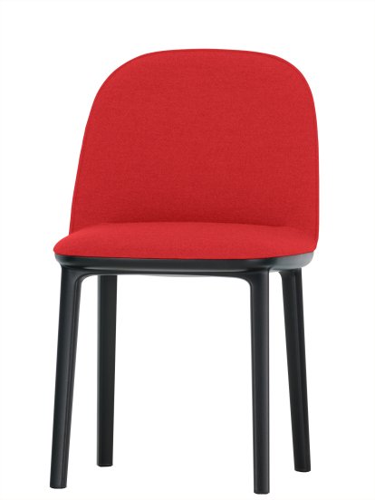Softshell Side Chair, Rouge coquelicot, Patins pour tapis