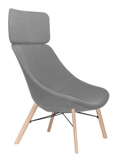 Fauteuil Auki , Hallingdal 130 - gris clair, Avec appui-tête