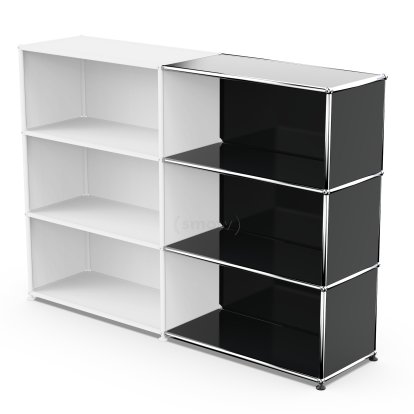 Kit d’extension horizontale USM Haller 3, Noir graphite RAL 9011, 35 cm