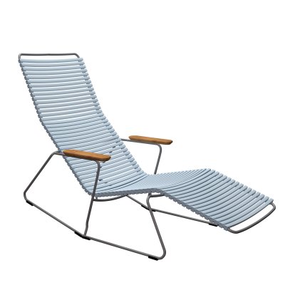 Chaise longue basculante Click, Dusty bleu clair