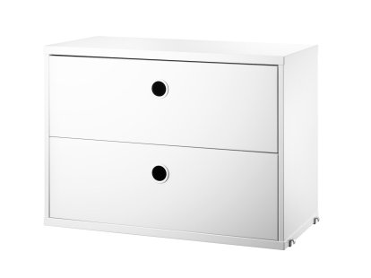 Caisson à tiroirs String System, 58 x 30 cm, Laqué blanc