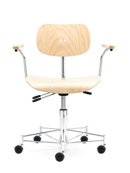Chaises pivotantes SBG 197 R, Sans rembourrage, Hêtre naturel, Naturel, Avec accoudoirs