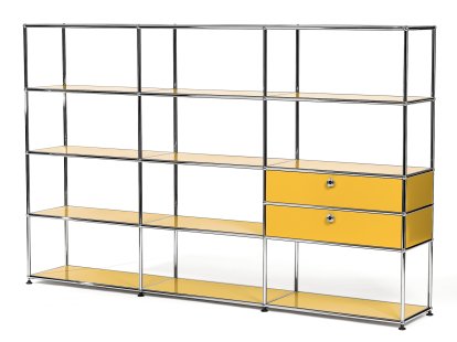 Étagère de salon XL Type 2 USM Haller, Jaune or RAL 1004