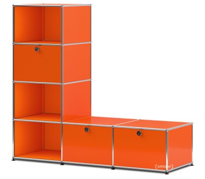 Étagère-banc USM Haller Type 1, Orange pur RAL 2004
