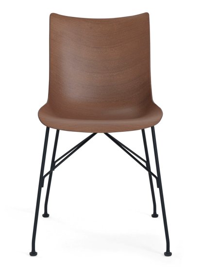 Chaise P/Wood, Hêtre foncé, Noir laqué