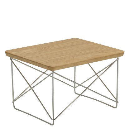 Table d'appoint Occasional Table LTR , Châtaignier massif, Acier inoxydable