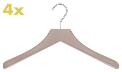 Cintres 0112  - lot de 4 , Caillou, Chrome mat