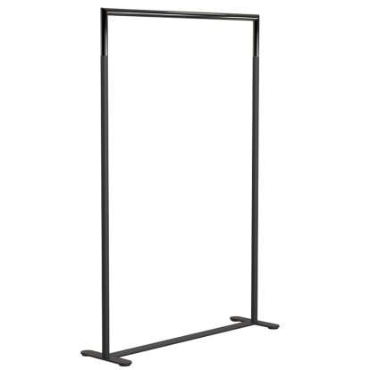 Portemanteau Bukto, Noir mat / noir poli, 100 cm
