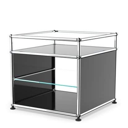 USM Haller table d'appoint et étagère verre