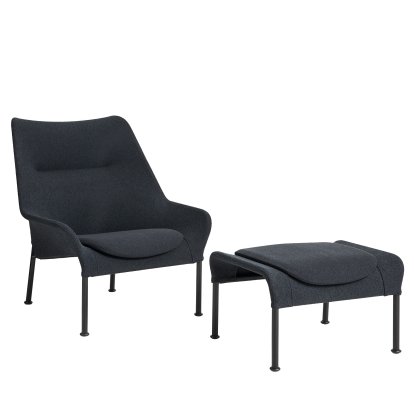 Fauteuil O2 Lounge, Avec repose-pieds, Lift black / black