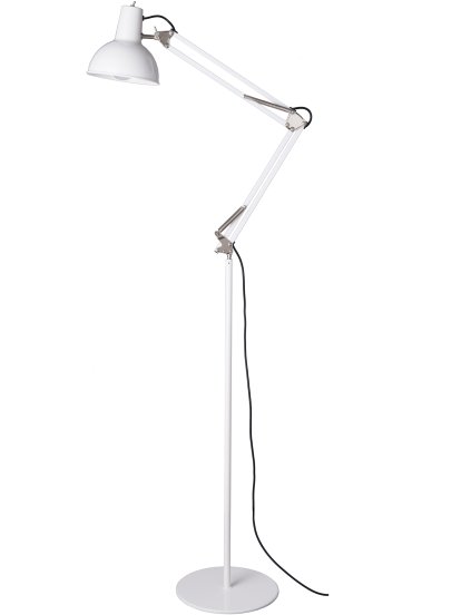 Lampadaire à ressort, Blanc