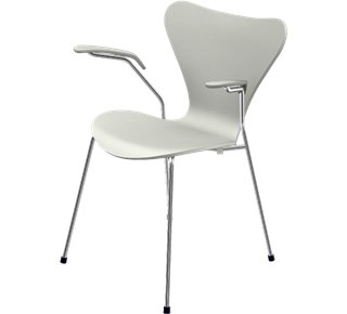 Chaise avec accotoirs Série 7 3207, 46 cm, Laqué, Nine grey