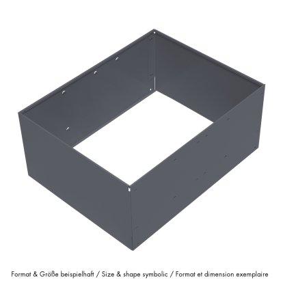 Cadre métallique pour porte coulissante USM Haller, 75 x 50 x 35, Anthracite RAL 7016