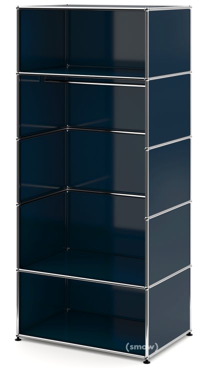 Penderie USM Haller M avec tringle Type 2, Bleu acier RAL 5011