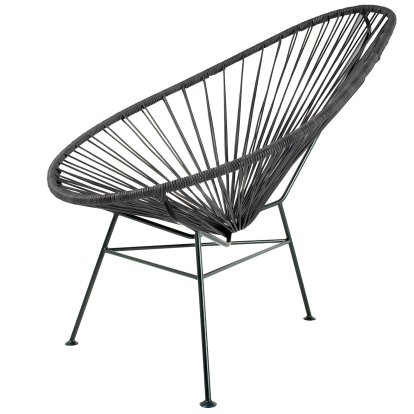 Chaise Acapulco Cuir, Cuir noir