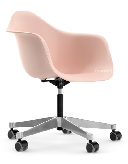Eames Plastic Armchair PACC, Rose pâle, Sans rembourrage, Sans rembourrage