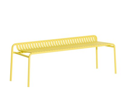 Banc  Week-End, Sans dossier, Jaune