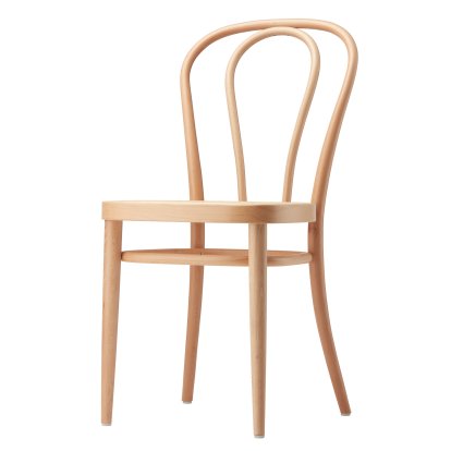 Chaise de bistrot 218 / 218 M bois courbé, Hêtre teinté naturel  , Siège en contreplaqué moulé