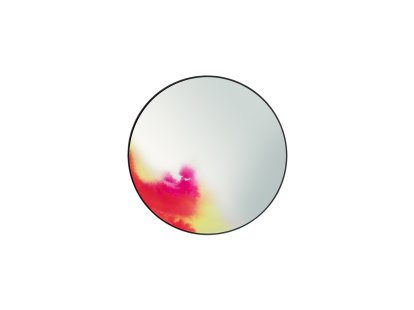 Miroir Francis, Ø 45 cm, Rose-jaune