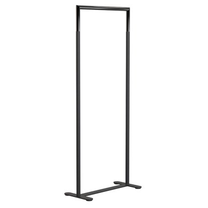 Portemanteau Bukto, Noir mat / noir poli, 60 cm