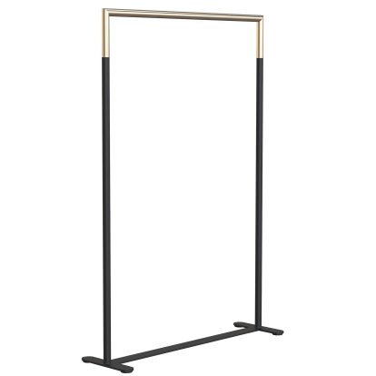 Portemanteau Bukto, Noir mat / or brossé, 100 cm