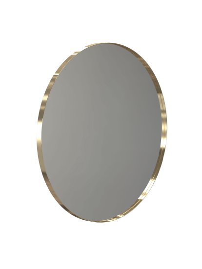 Unu Miroir rond, ø 80 cm, Or brossé