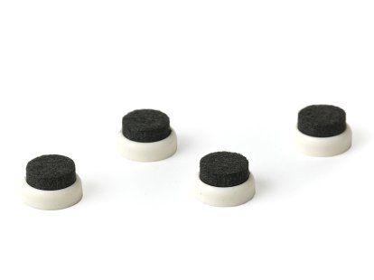 Patins (1 lot) pour chaises Vitra, Pour DAW/DSW/DKW, Patins en feutre pour sols durs, blanc