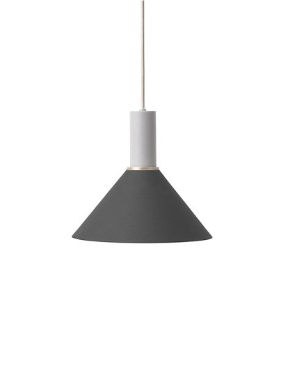 Collect Lighting, Bas, Gris clair, Cone, Black