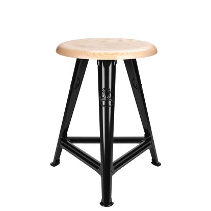 Tabouret Rowac – Modèle 1 / 50 cm, Frêne, Noir brillant