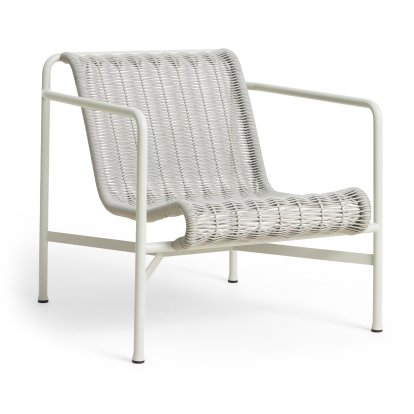 Fauteuil bas lounge Palissade Cord, Gris ciel