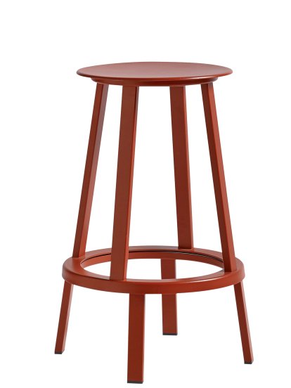 Chaise de bar Revolver, Version cuisine: hauteur de l'assise 65 cm, Rouge