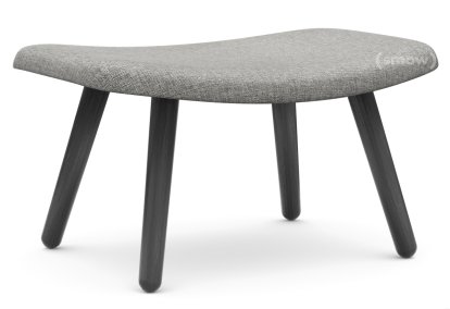 About A Lounge Ottoman AAL 03, Hallingdal 116 - gris chaud, Chêne laqué noir