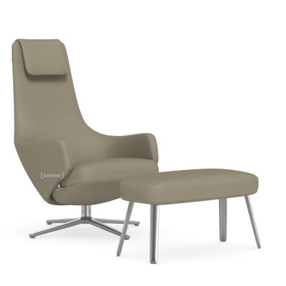 Fauteuil Repos, Fauteuil Repos & Panchina, Tissu Dumet mélange beige, 45 cm, Poli