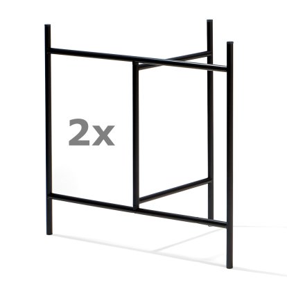 Tréteau Eiermann 3 (1 lot de 2), 78 cm, 29 cm, Noir