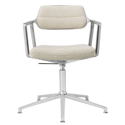 Chaise Swivel 453+, Poli, Piètement fixe, Mélange viscose-laine, wavy