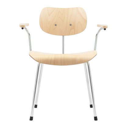 Chaise SE 68, Non-empilable, Sans rembourrage, Chromé, Avec accoudoirs, Hêtre, naturel
