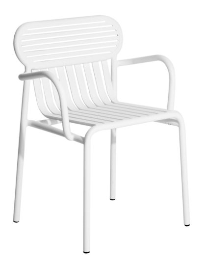 Chaise Week-End, Avec accotoirs, Blanc
