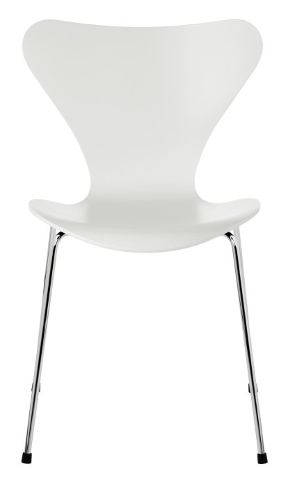 Chaise Série 7 3107, Laqué, Blanc, Chromé