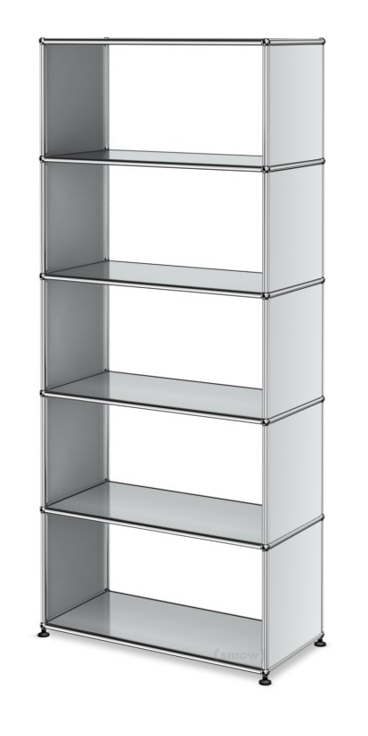 Étagère USM Haller sans panneaux arrières, Gris clair RAL 7035