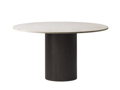Table Cabin, Ø 130 cm, Chêne foncé / marbre jura