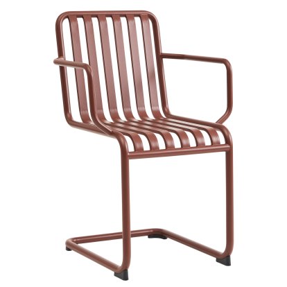 Chaise cantilever Palissade, Rouge oxyde, Avec accotoirs