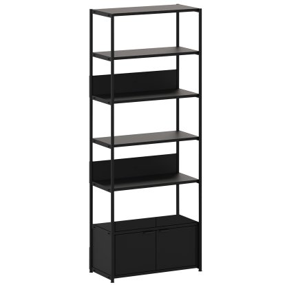 Étagère Unit en acier, 215 cm , 1 x porte double, Noir graphite