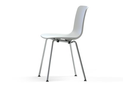 Chaise HAL RE Tube, Coton blanc RE, Chromé, Non-empilable