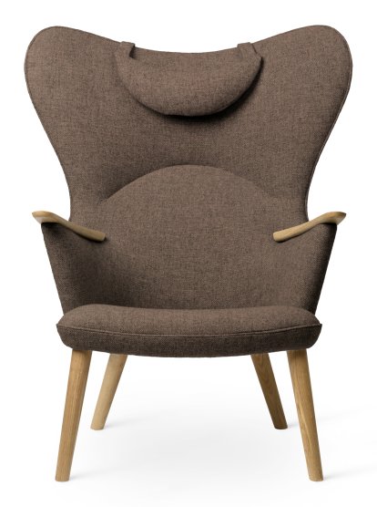 Chaise CH78 Mama Bear , Fiord - marron, Chêne savonné, Avec coussin pour la nuque